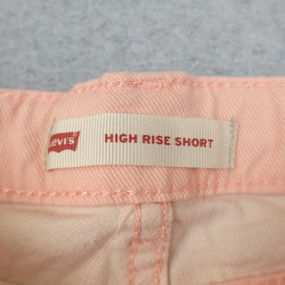 Levis High Rise Shorts Girls 12 Reg Pink Denim Two Tone Colorblock Casual Cute